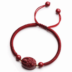 Red String Bracelet with Cinnabar Protector for the Zodiac Year