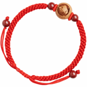 Zodiac Ox Bracelet Transport Pearl Red Rope Talisman