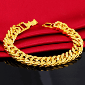 12mm 24K Gold Plated Bracelet to Improve Wealth Index