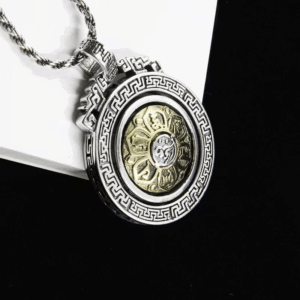 Ancient Heart Sutra Six-Character Mantra Nine Palaces and Eight Diagrams Rotating Pendant