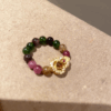 Chinese Taoist Metaphysical Ring with Beads Strung on a Gourd