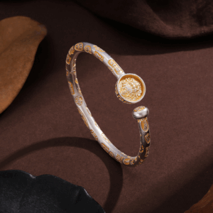 Gilded Auspiciousness: Fortune God Adjustable Bracelet