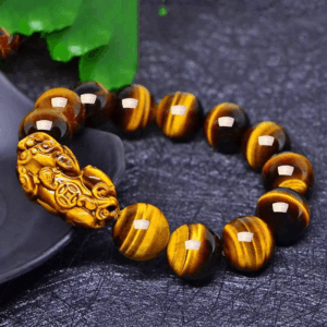 Fortune-bringing Yellow Tiger Eye Stone Pixiu Bracelet Crystal Bracelet Beads
