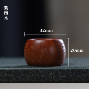 Rosewood Carved Nine Dragon Ring to Maintain Good Health