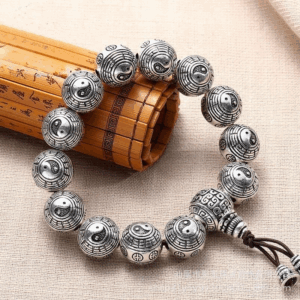 Tai Chi Yin Yang Bagua Auspicious Cloud Buddhist Beads Bracelet