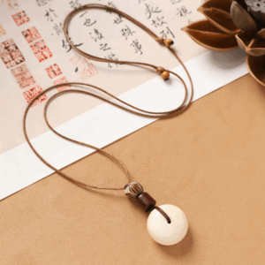 White Jade Peace Necklace with Bodhi Pendant Accessories​